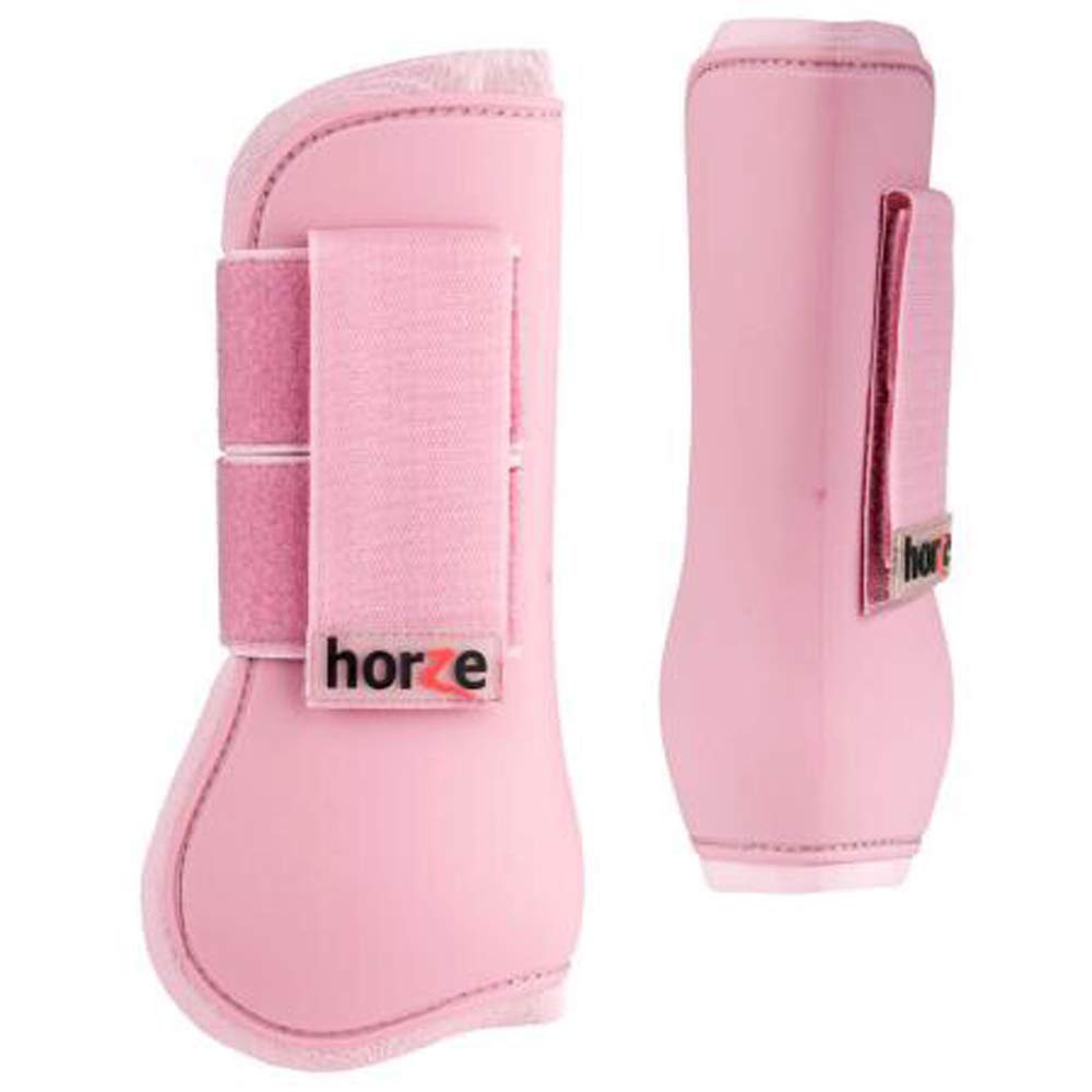 Horze Chicago Protective Horse Tendon Boots - Lightweight Open Front Boots For Jumping, Trail Riding, And Turnout (Pair) - Lady